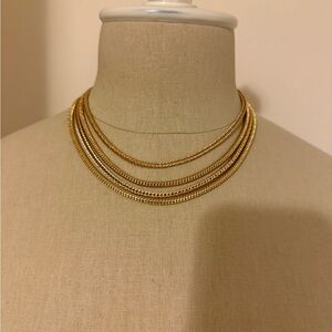J. Crew Gold and Silver Layered Necklace